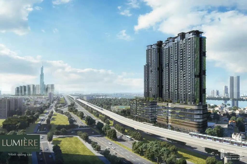 Tiến Độ Xây Dựng Masteri Lumiere Riverside Tháng 05/2021 5 Phối cảnh tổng thể dự án căn hộ Masteri Lumière Riverside Quận 2