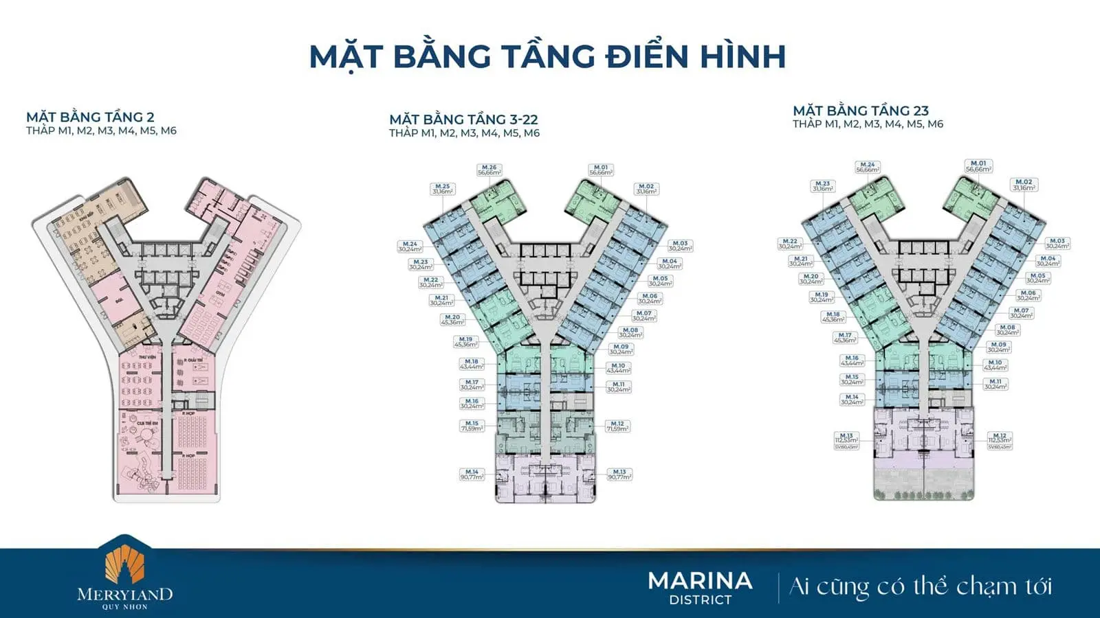 Marina District Quy Nhơn 17 Mặt bằng Tầng điển hình Căn hộ Marina District Quy Nhơn