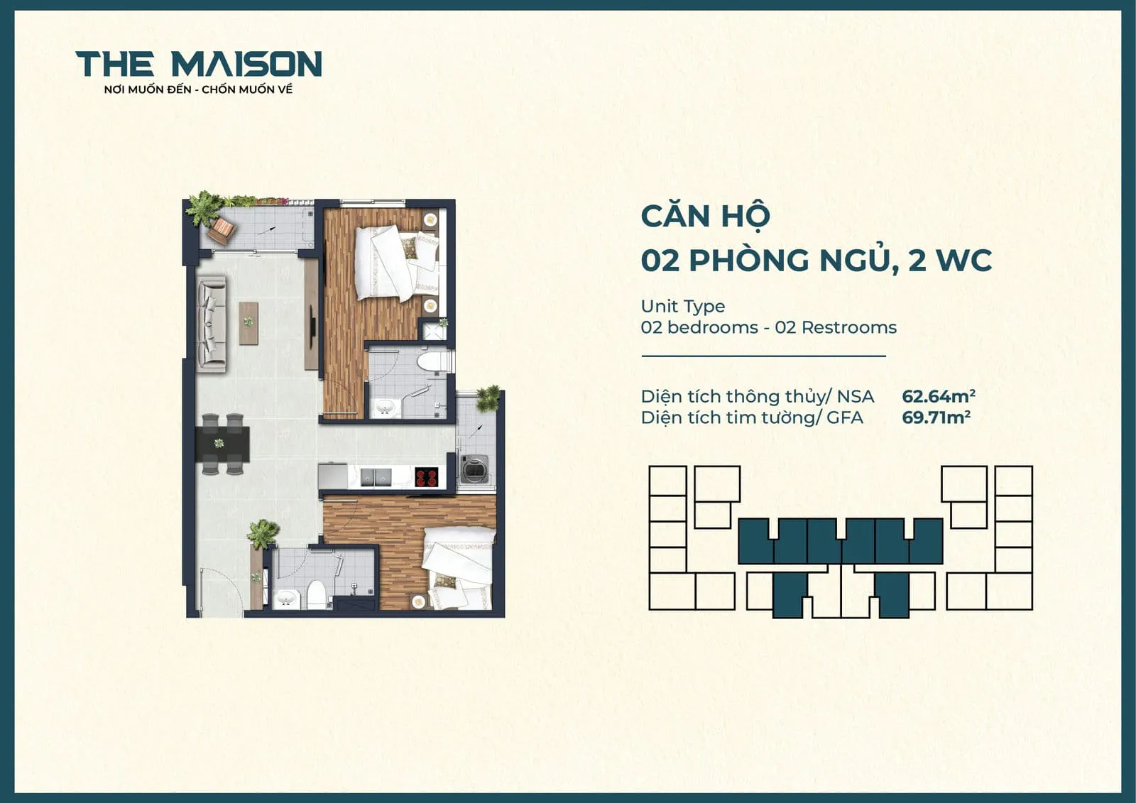 The Maison 27 Thiết kế Căn hộ The Maison