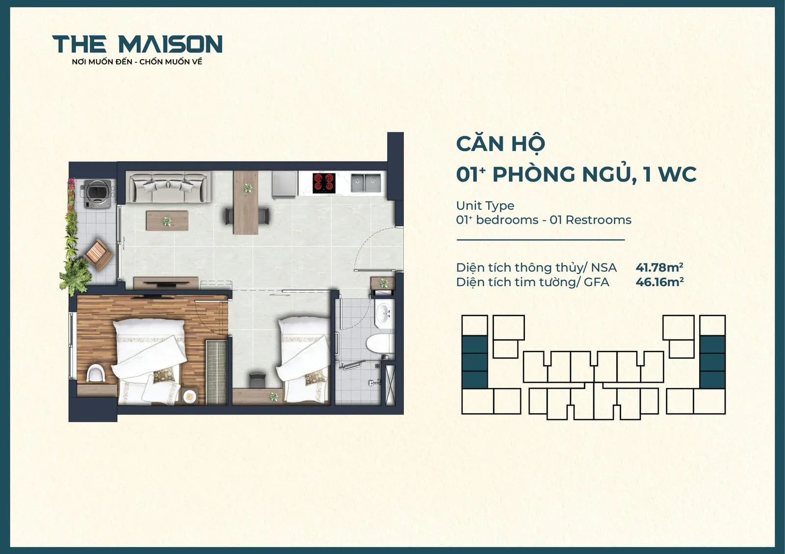 The Maison 21 Thiết kế Căn hộ The Maison