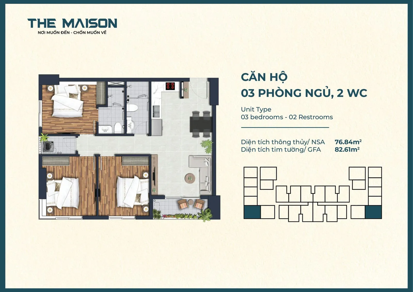The Maison 25 Thiết kế Căn hộ The Maison