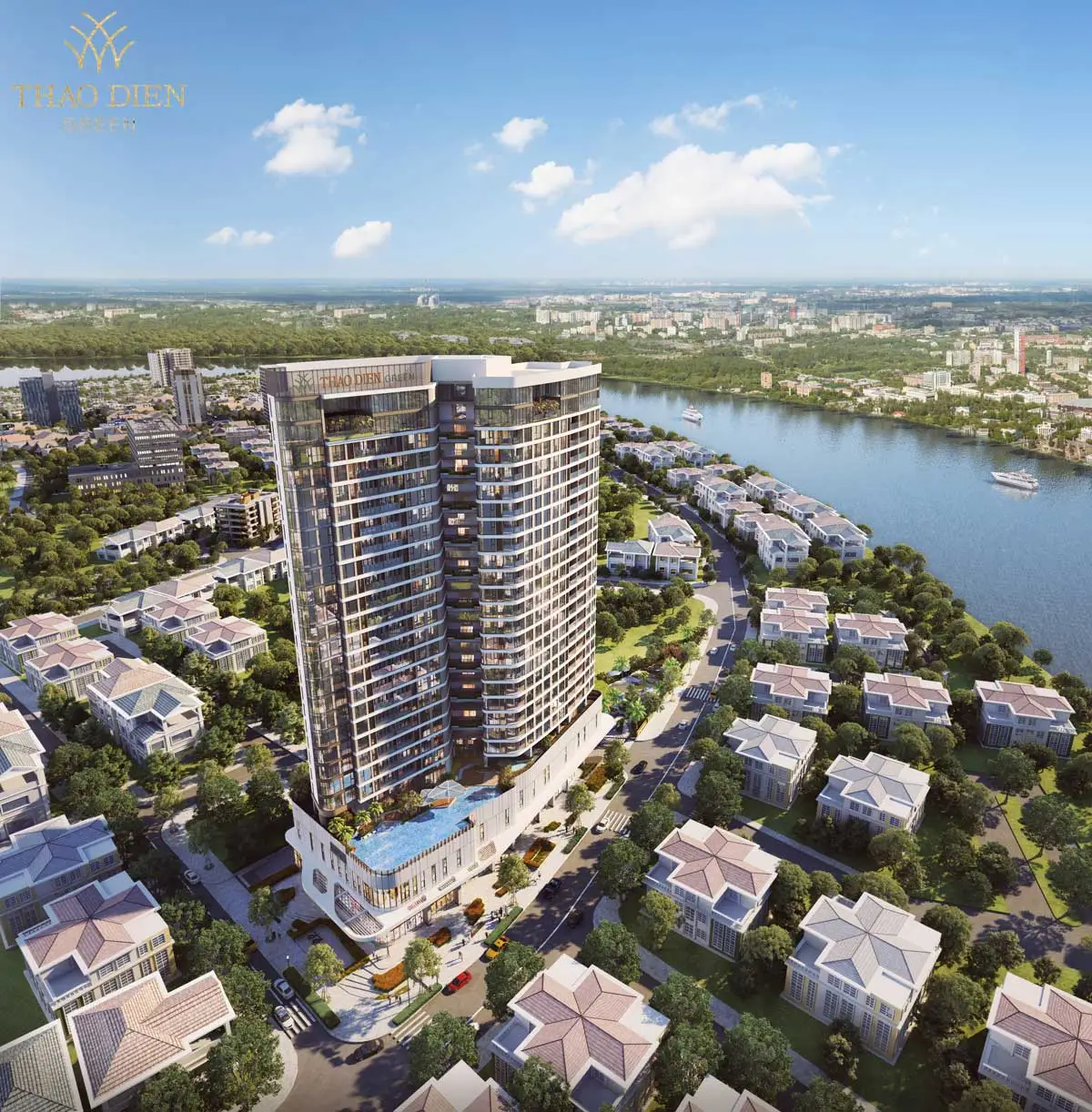 Thảo Điền Green 4 Mặt trước Dự án Căn hộ Chung cư Thảo Điền Green Quận 2