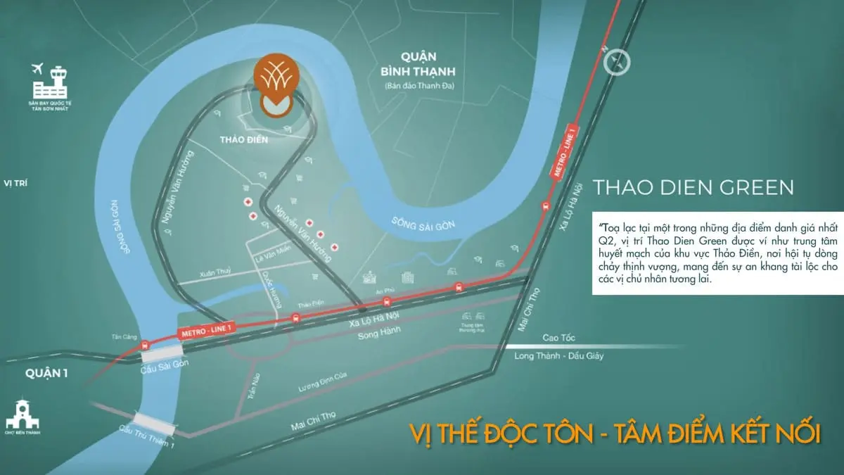 Thảo Điền Green 9 Vị trí Dự án Căn hộ Thảo Điền Green Towers Quận 2