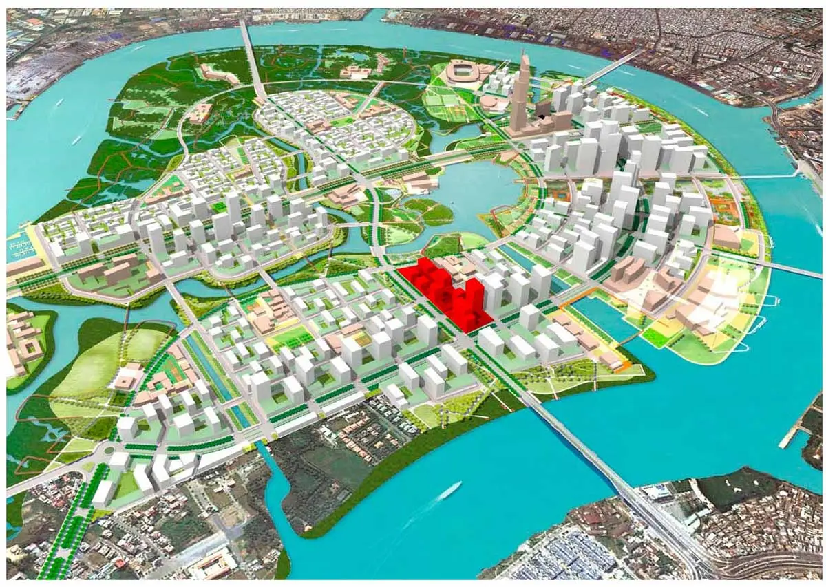 Sơ đồ vị trí Thủ Thiêm Zeit River trên trục Nguyễn Cơ Thạch