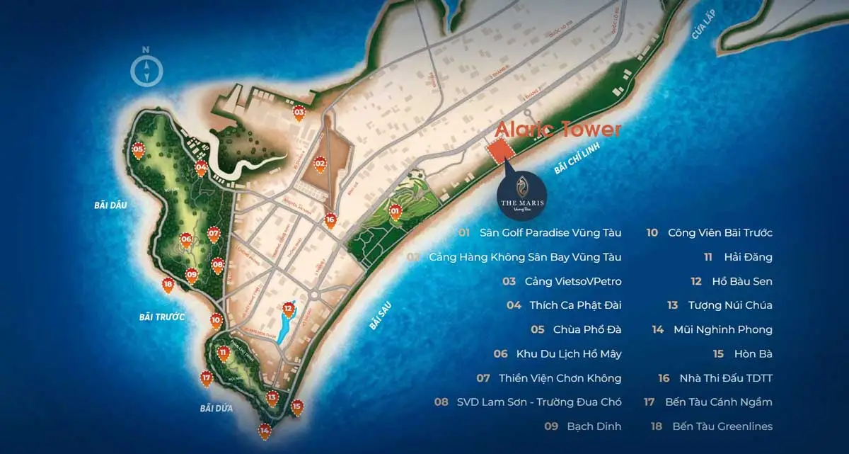 Vị trí Dự án Căn hộ Alaric Tower Vũng Tàu