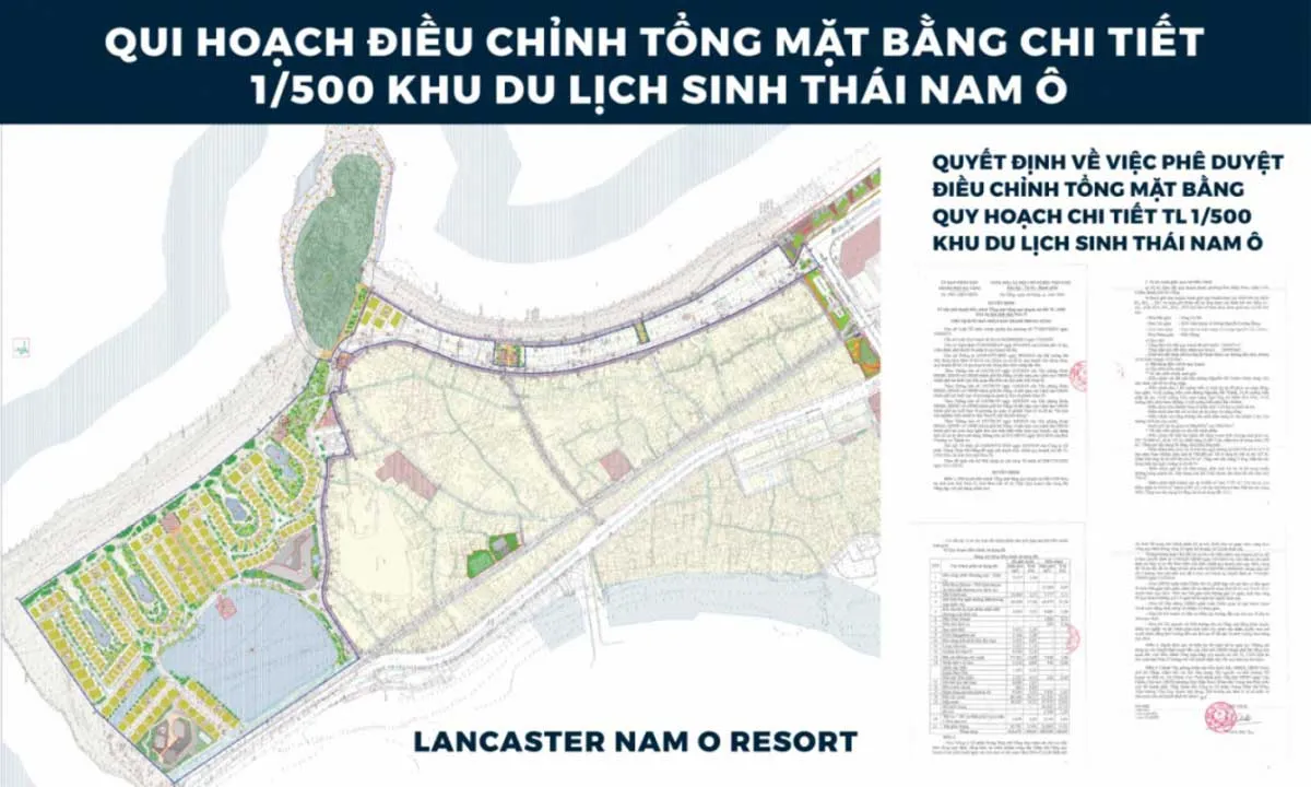 Mặt bằng Dự án Lancaster Nam Ô Resort Đà Nẵng