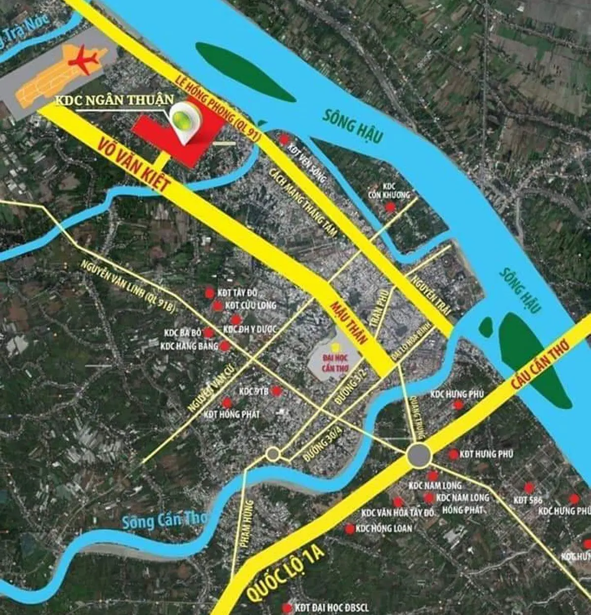 KITA Airport City 2 Vị trí Dự án KITA Airport City Cần Thơ