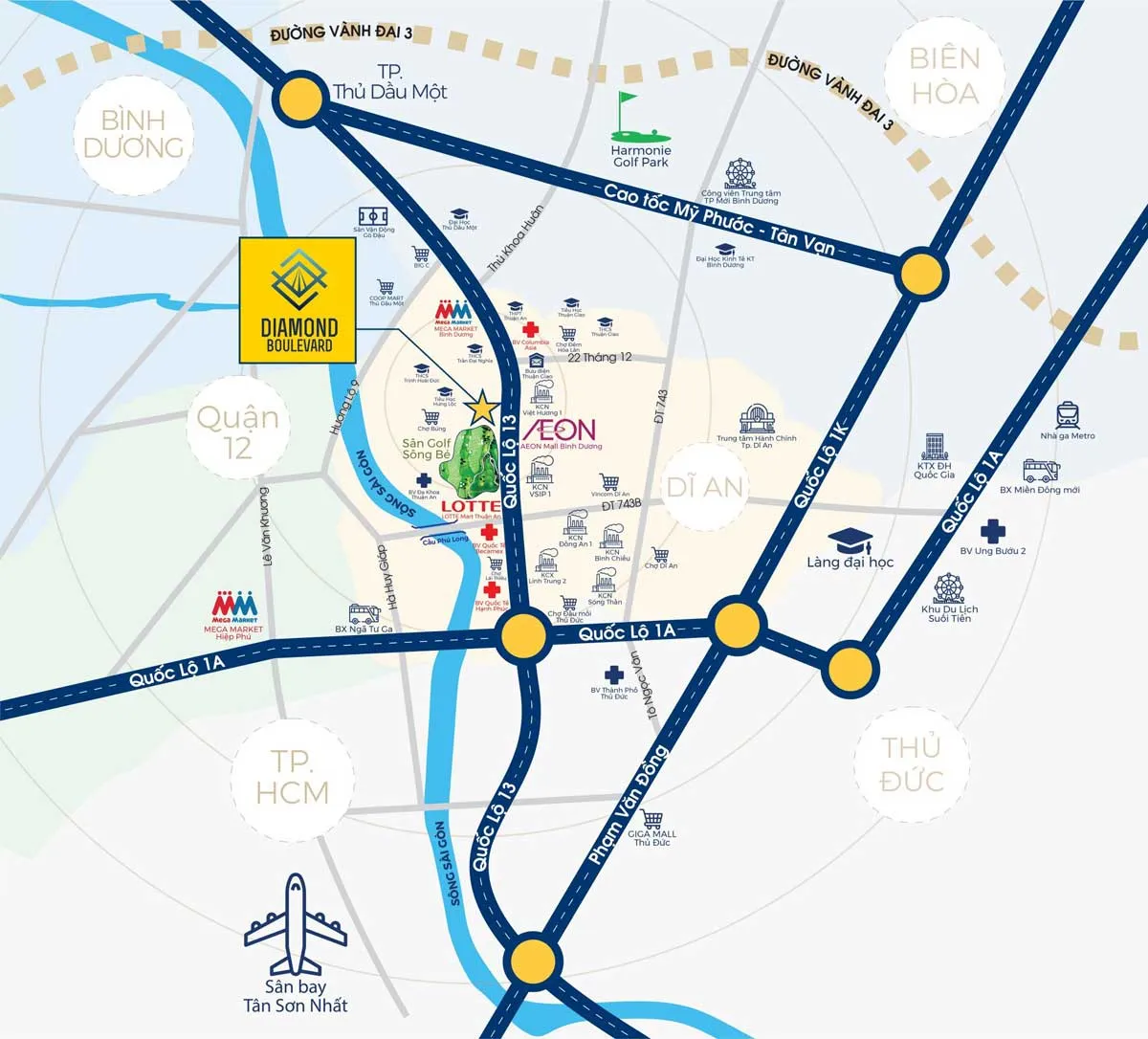 Diamond Boulevard 3 Dự án Căn hộ Chung cư Diamond Boulevard Thuận An Bình Dương