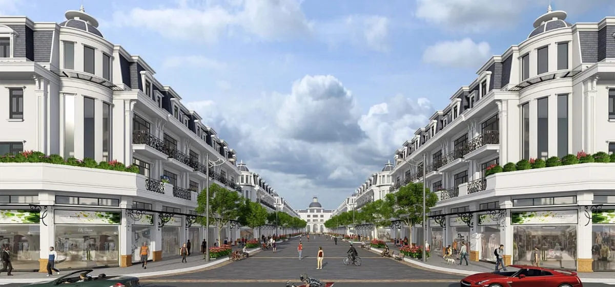 Phối cảnh dãy nhà phố Agora City