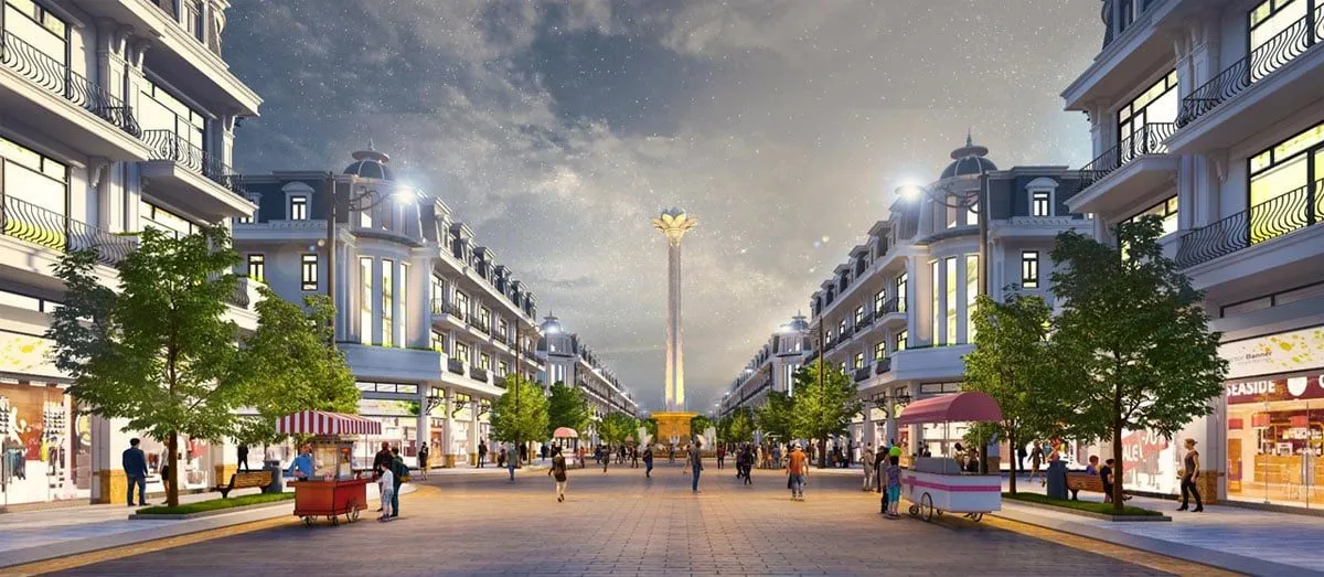 Phối cảnh không gian phố quảng trường Agora City