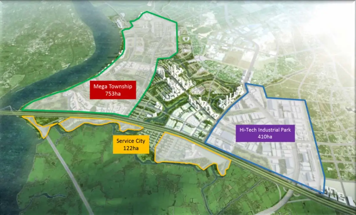 AMATA CITY LONG THÀNH 2 3 phân khu chính Khu phức hợp công nghiệp đô thị – dịch vụ Amata City Long Thành