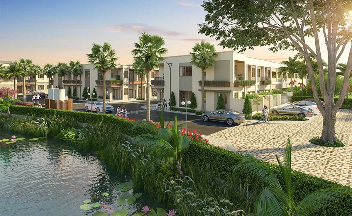 Phối cảnh dãy nhà phố Taka Garden Riverside Homes