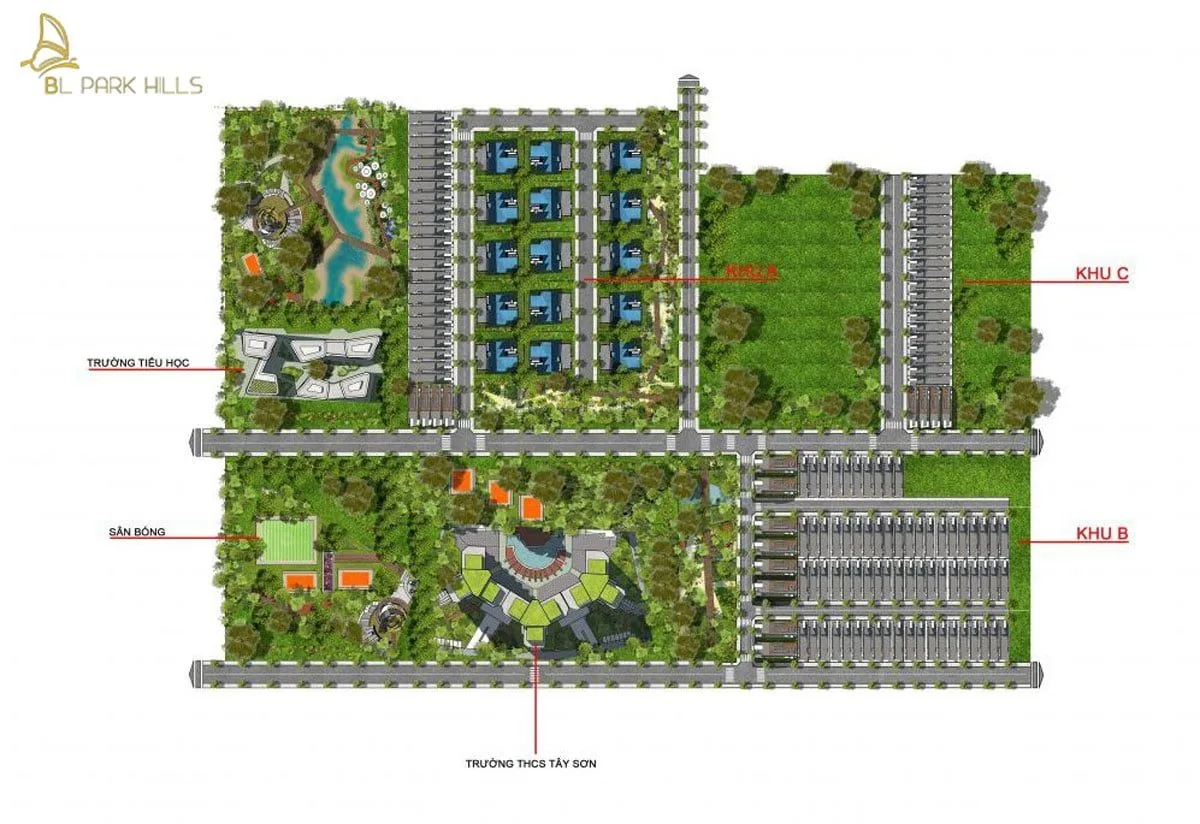 Mặt bằng Tổng thể Dự án Bảo Lộc Park Hills Mặt bằng Tổng thể Dự án Bảo Lộc Park Hills