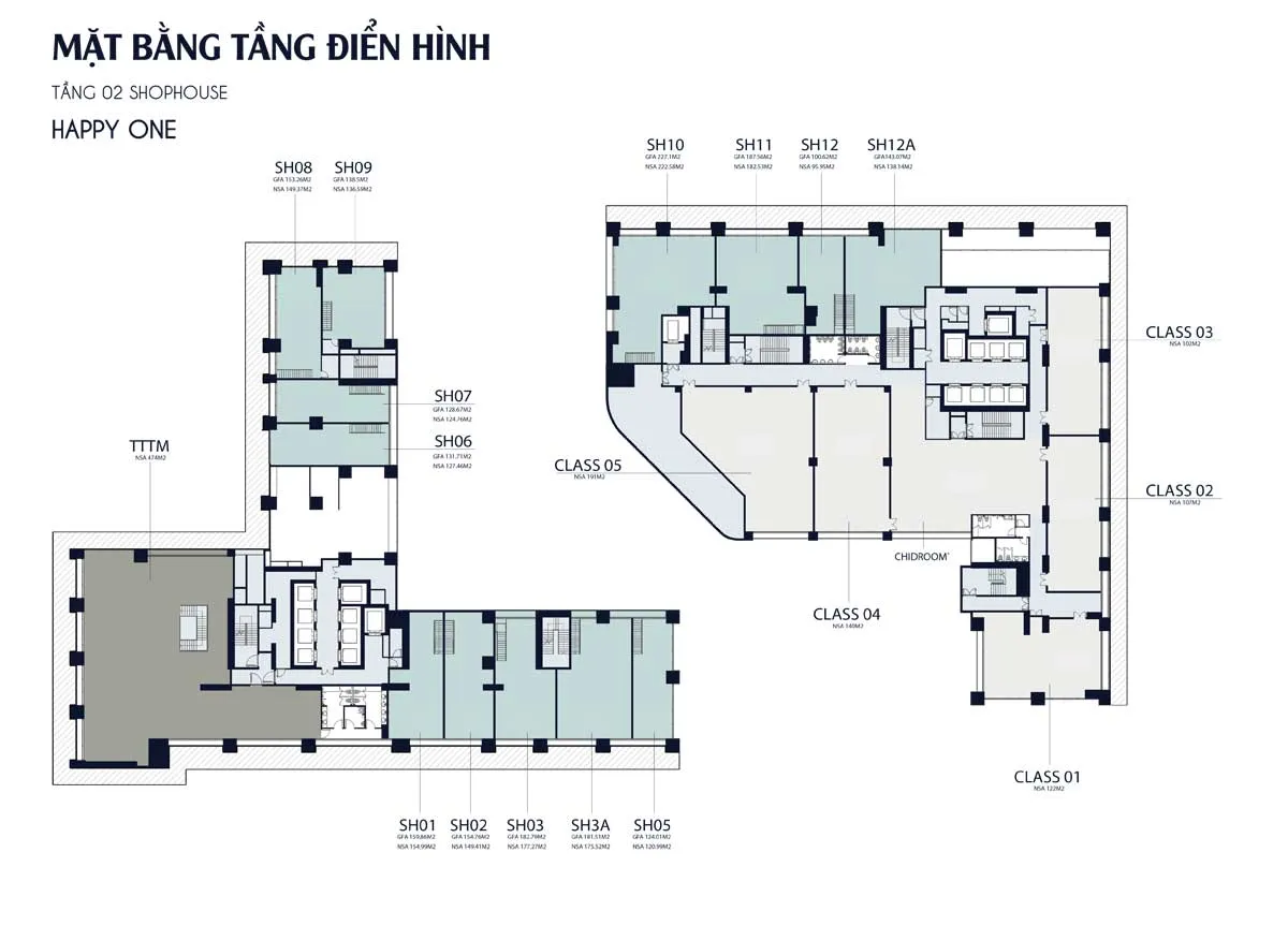 HAPPY ONE CENTRAL BÌNH DƯƠNG 13 Mặt bằng tầng Dự án Căn hộ Happy One Central Bình Dương
