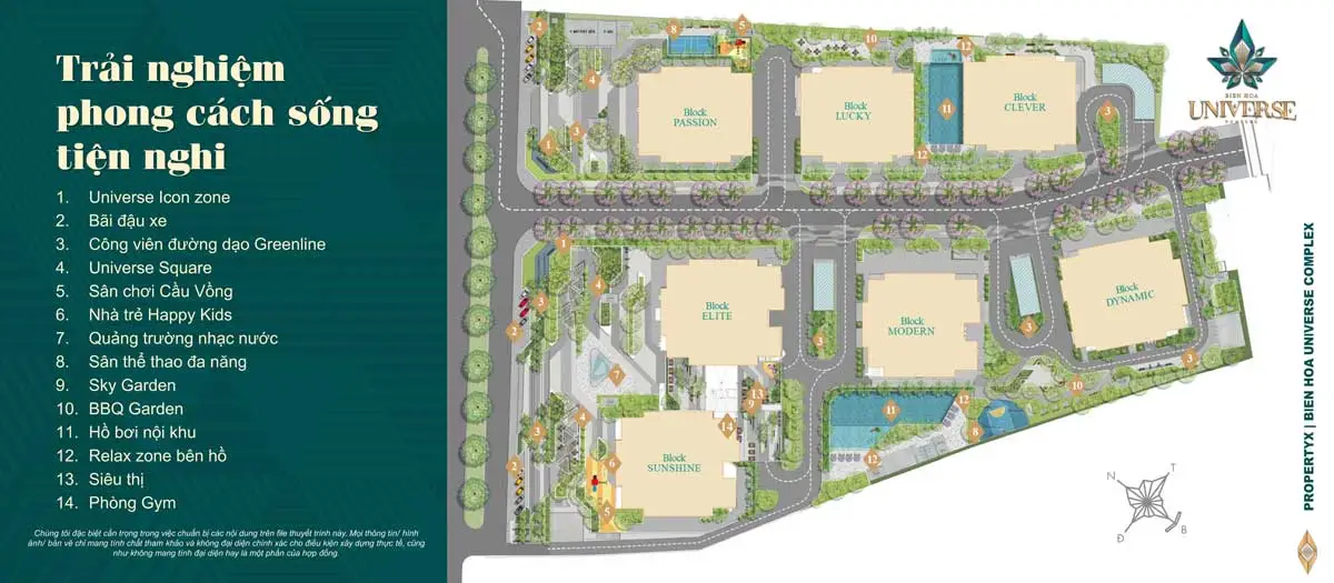 Biên Hòa Universe Complex 6 Hệ thống tiện ích nội khu Dự án Biên Hòa Universe Complex