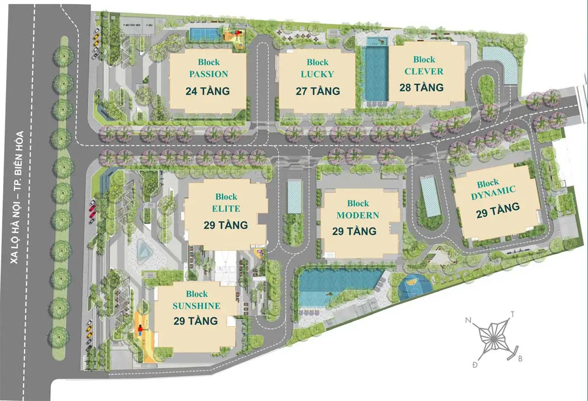 Biên Hòa Universe Complex 7 Mặt bằng Tổng thể Dự án Bien Hoa Universe Complex