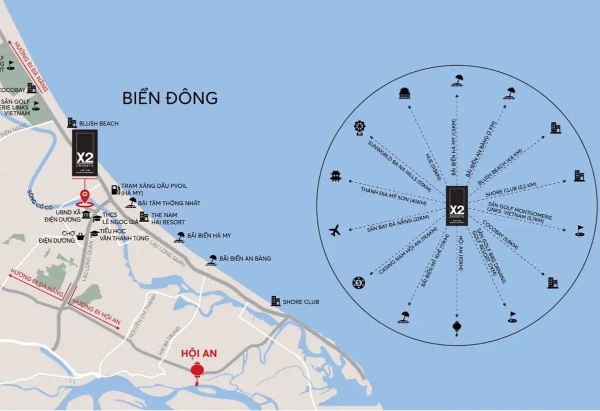 X2 HỘI AN RESORT & RESIDENCE 3 Vị trí Dự án X2 Hội An Resort & Residences