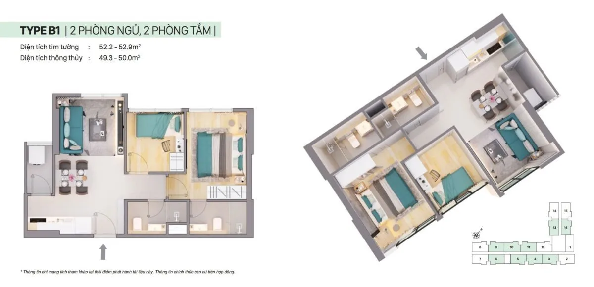 CitiAlto 4 Mặt bằng căn hộ B1 CitiAlto.