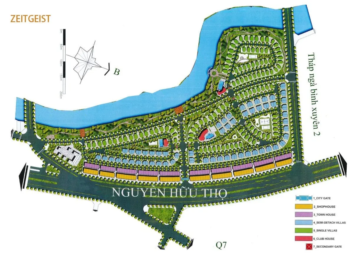 Mặt bằng tổng thể Zeit River County 1 theo phương án thiết kế năm 2019
