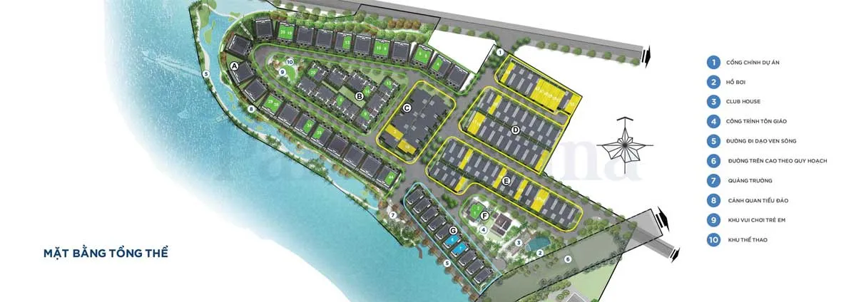 Palm Marina 6 Mặt bằng Dự án Nhà phố Biệt thự Căn hộ Palm Marina Quận 9
