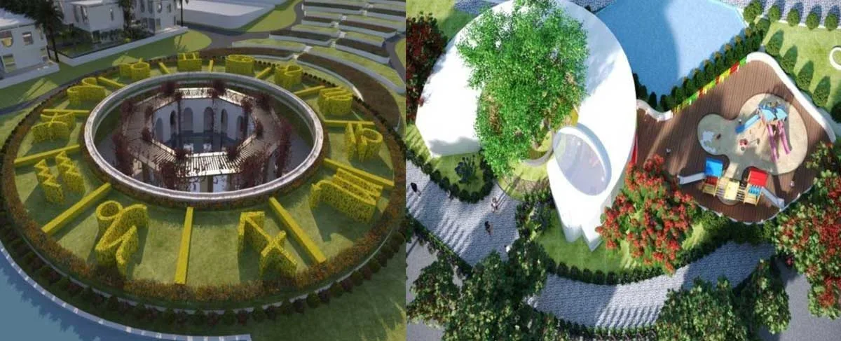 Phối cảnh cảnh quan cây xanh tại The Pearl Cam Ranh