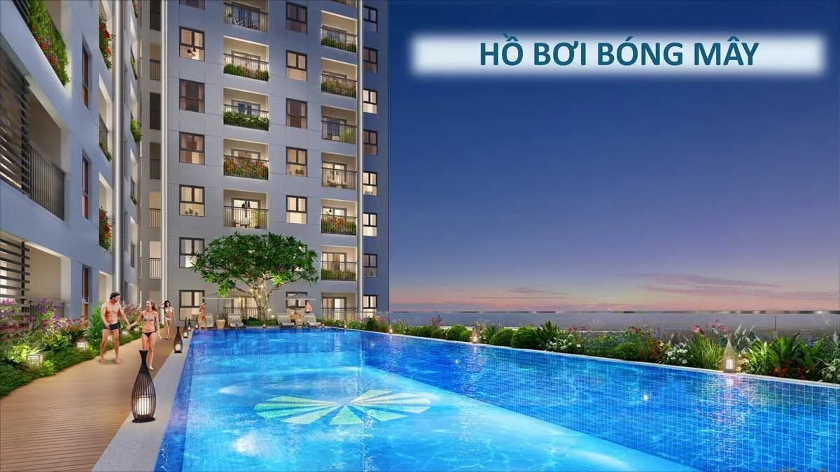 Phối cảnh hồ bơi Bóng Mây Saigon Asiana