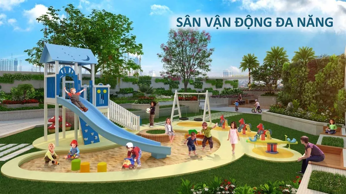 Phối cảnh sân chơi và khu vận động Saigon Asiana