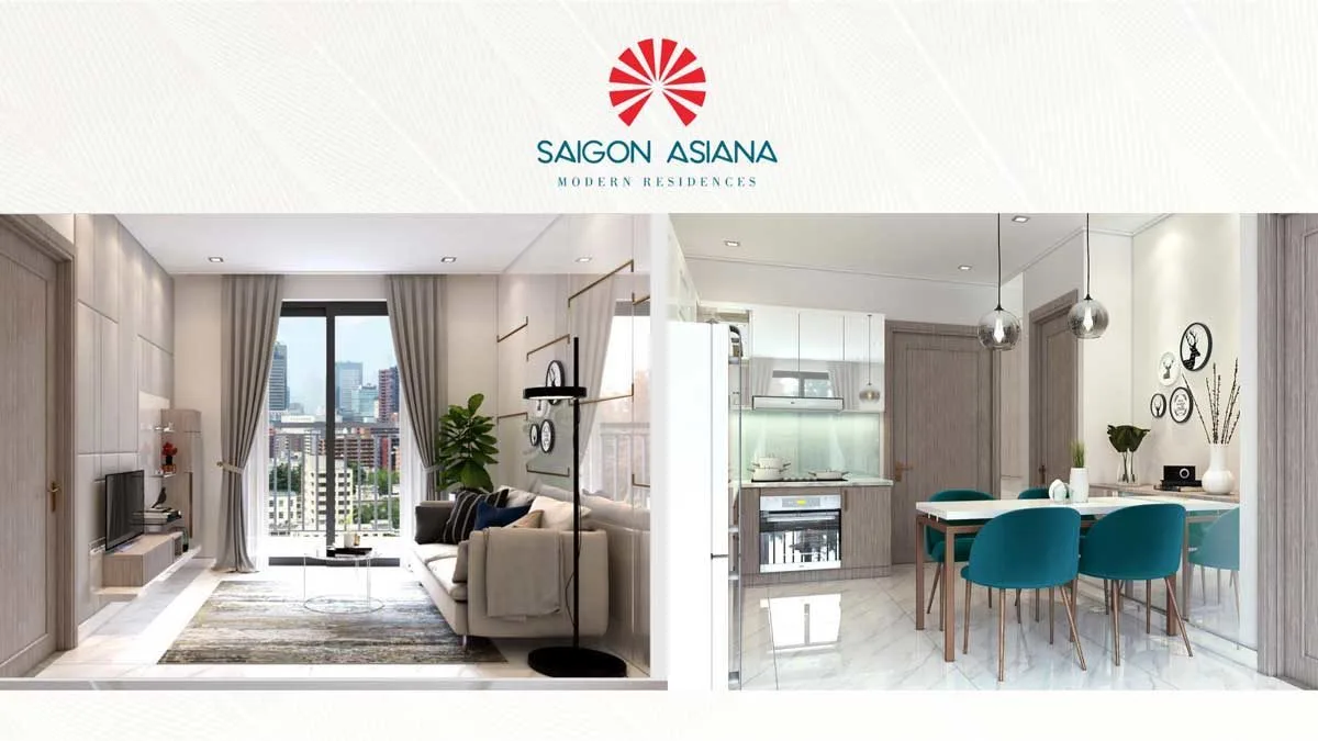 Phối cảnh không gian sinh hoạt căn hộ Saigon Asiana