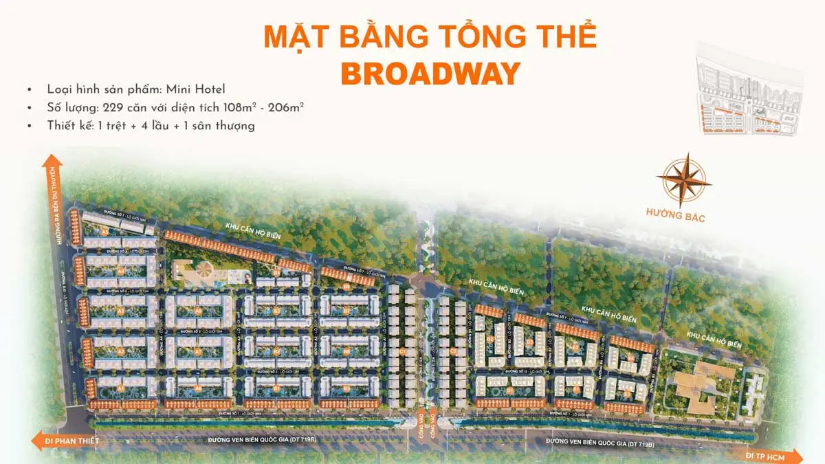 Broadway Mini Hotel Thanh Long Bay 5 Mặt bằng Phân khu Broadway Mini Hotel Thanh Long Bay