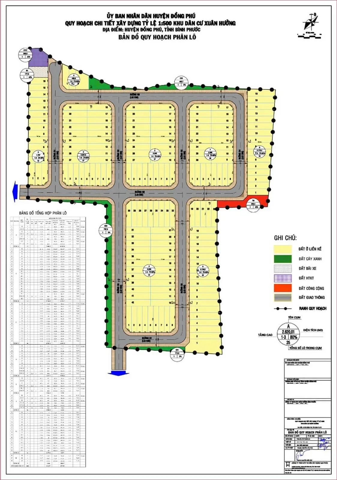 Mặt bằng phân lô Đồng Phú Mall Center