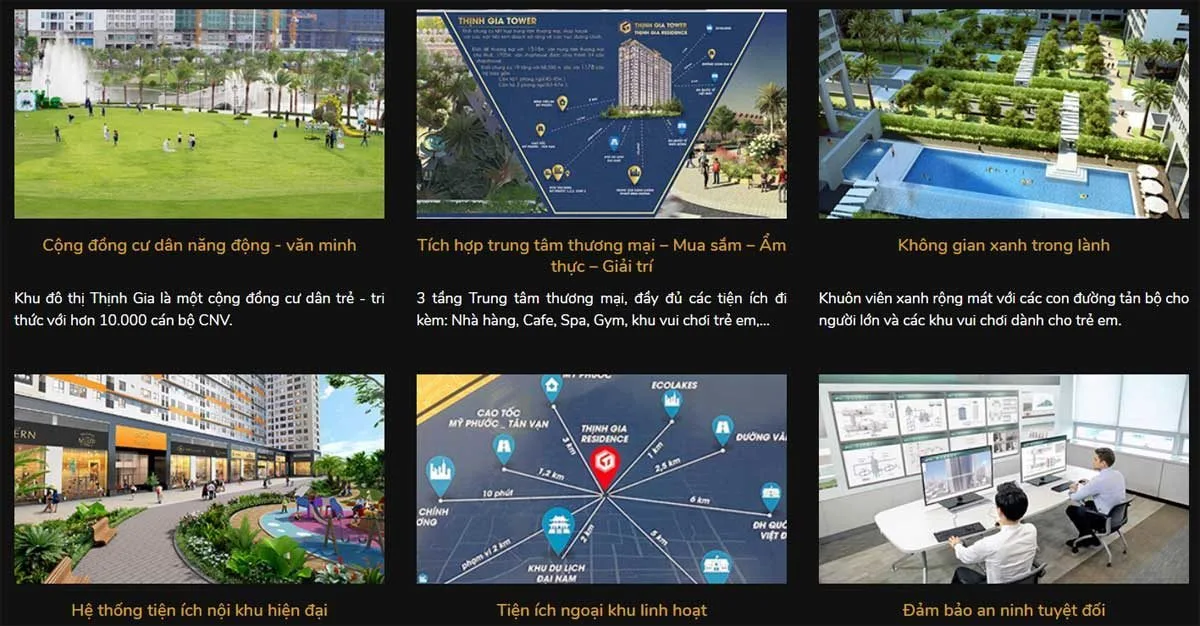 THỊNH GIA TOWER BÌNH DƯƠNG 4 Tiện ích Dự án Căn hộ Chung cư Thịnh Gia Tower Bình Dương