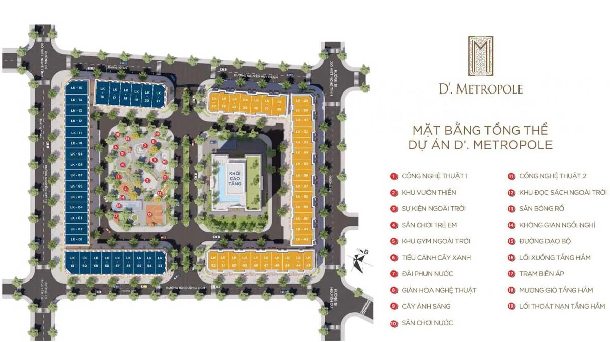 D'. Metropole 7 Mặt bằng Dự án D’. Metropole Hà Tĩnh