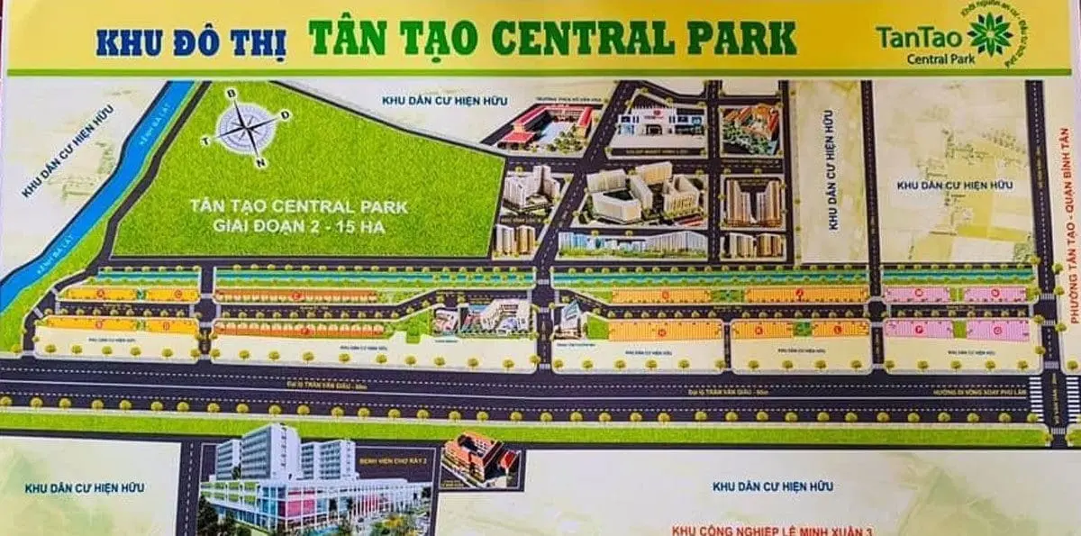 Sơ đồ phân lô Tân Tạo Central Park