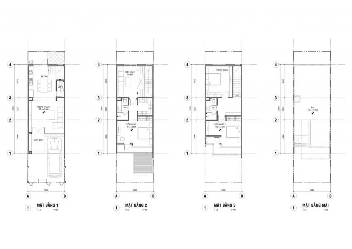 Bản vẽ mẫu nhà phố Pax Residence theo thiết kế giới thiệu trước đây
