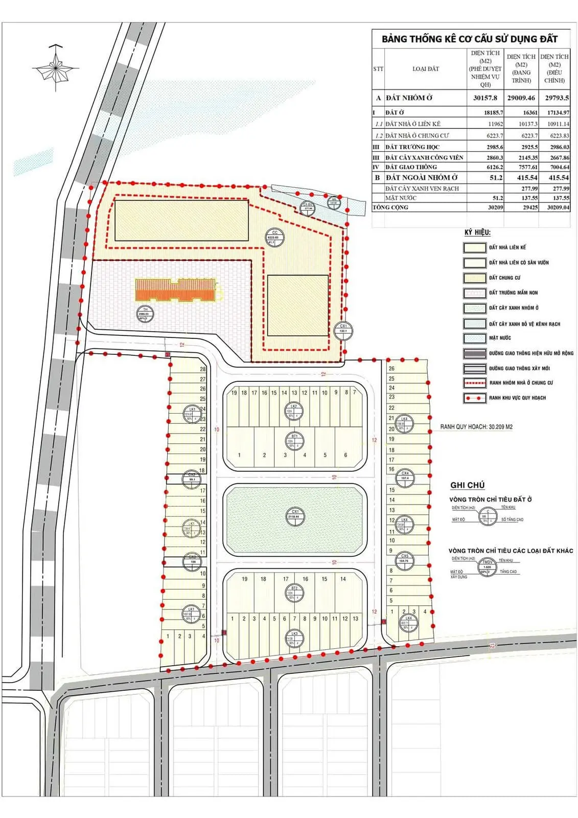 Sơ đồ tổ chức khu đất Pax Residence trong tài liệu giới thiệu; ranh đất ghi khoảng 30.209 m²