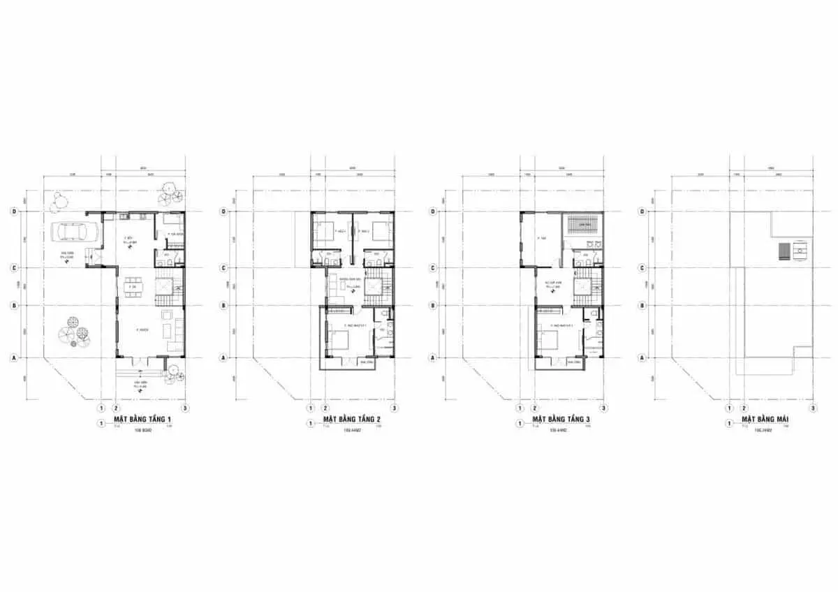 Bản vẽ mẫu nhà có sân vườn trong tài liệu thiết kế giới thiệu Pax Residence