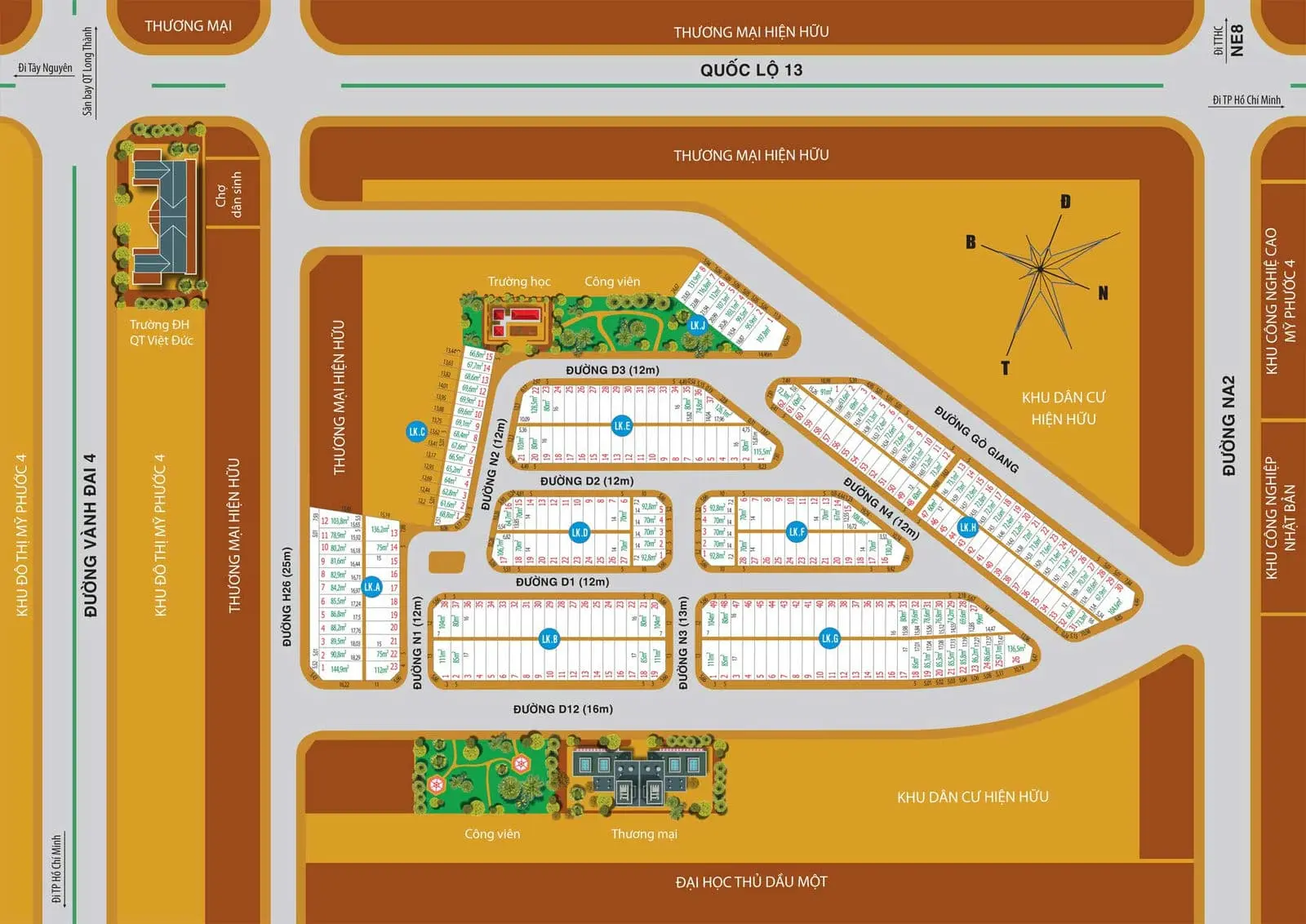BÌNH DƯƠNG AVENUE CITY 7 Mặt bằng Phân lô Dự án Bình Dương Avenue City