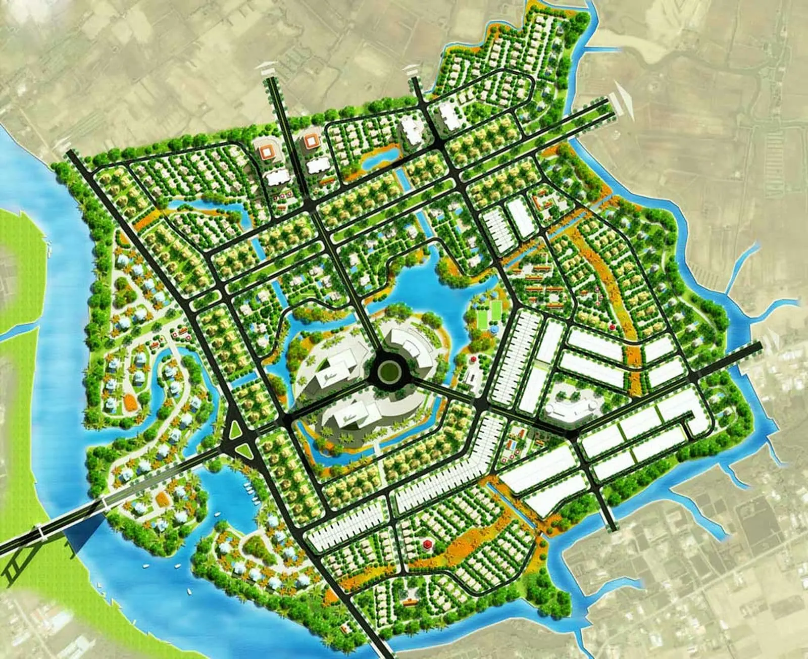 Sơ đồ quy hoạch ý tưởng The Green Village