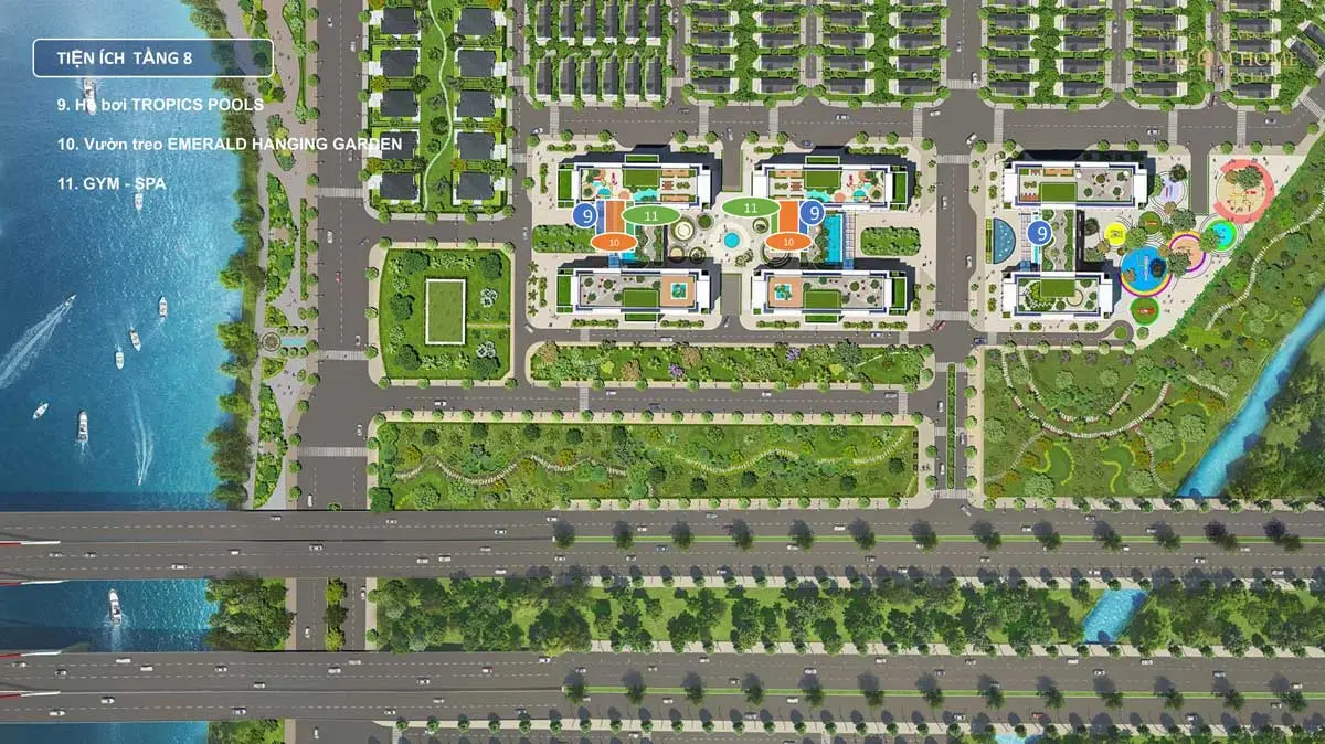 Mặt bằng tiện ích tầng 8 theo thiết kế Dream Home Riverside