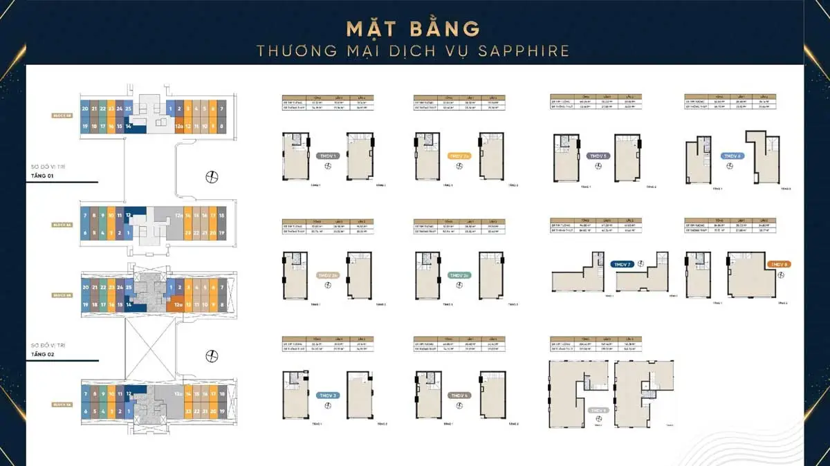 Mặt bằng thương mại – dịch vụ tháp Sapphire