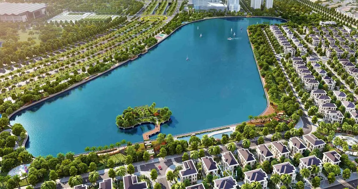 VINHOMES GREEN HẠ LONG XANH 6 Hồ điều hòa Vinhomes Green Hạ Long Xanh