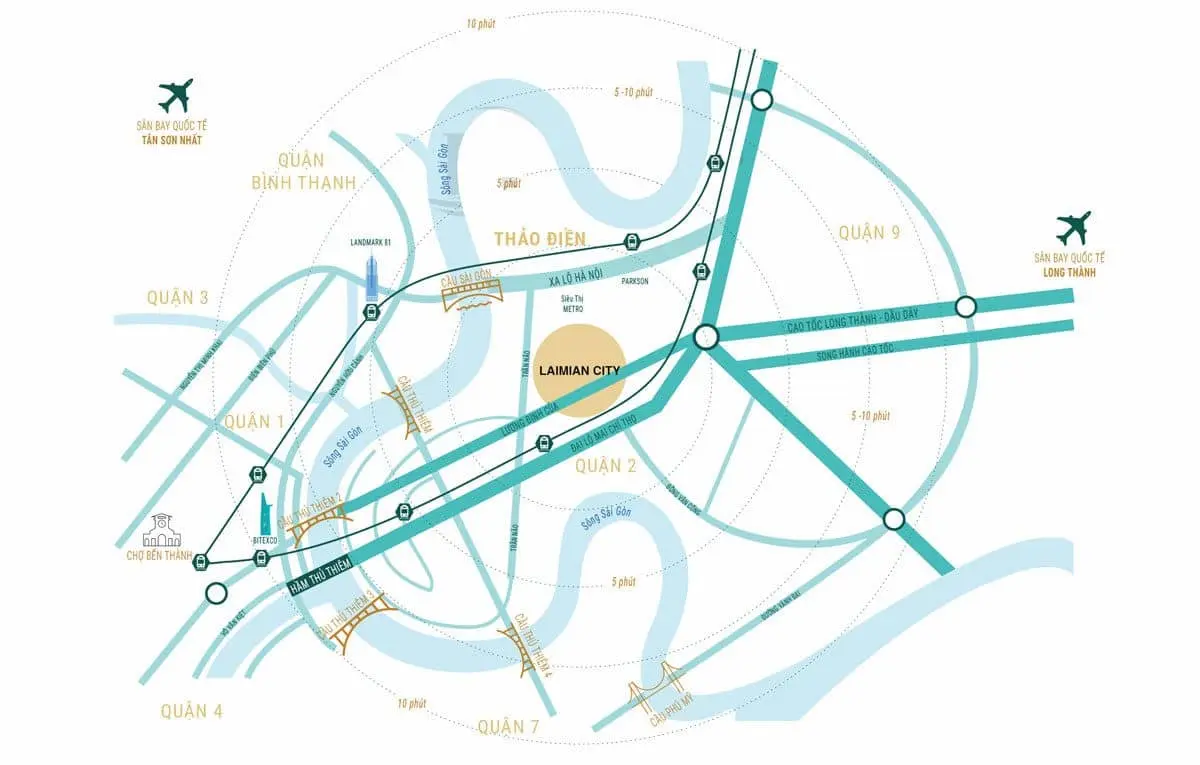Laimian City 3 Vị trí Căn hộ Laimian City Quận 2