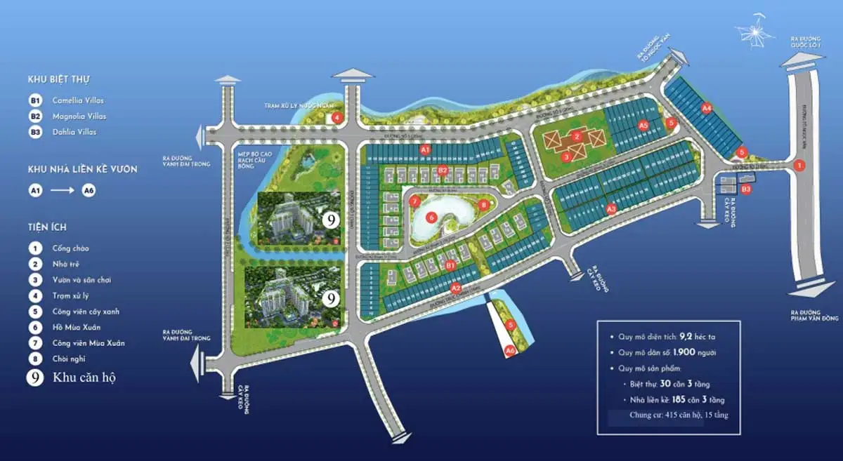 Tổng mặt bằng Thăng Long Home Hưng Phú