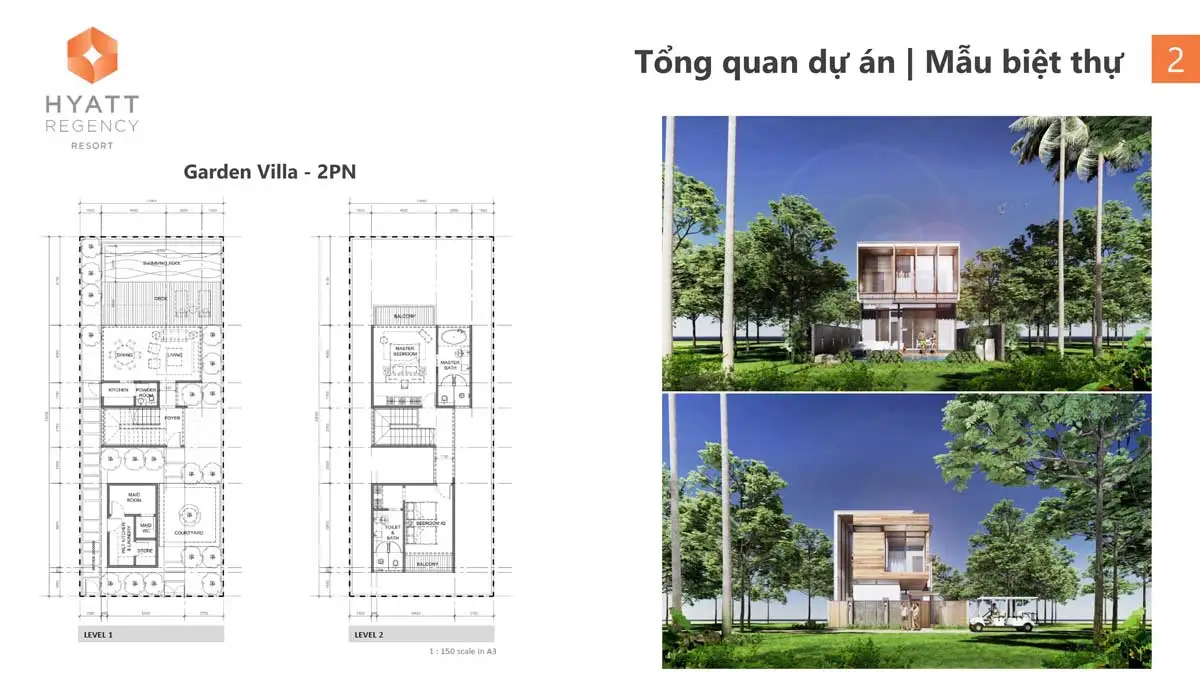 Thiết kế Garden Villa 2 phòng ngủ