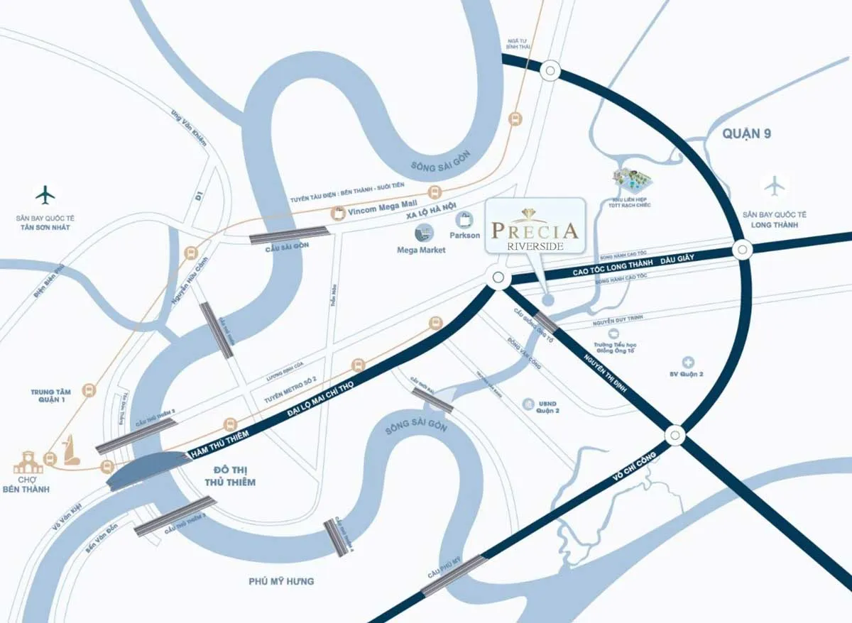 Sơ đồ vị trí Precia Riverside