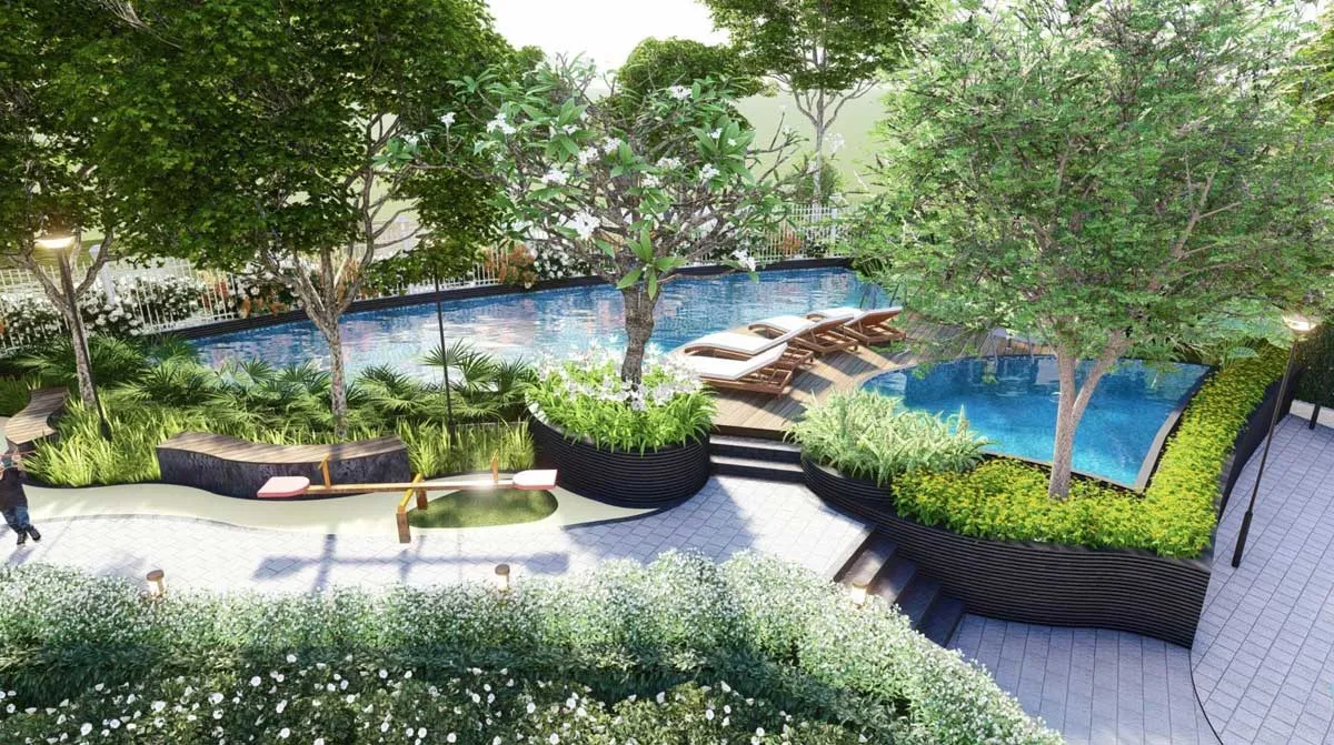 Phối cảnh hồ bơi Precia Riverside