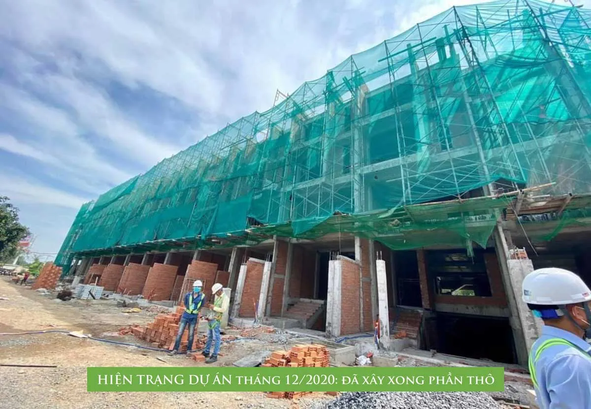 Ảnh tư liệu thi công nhà phố Precia Riverside tháng 12 năm 2020
