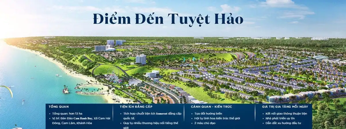 Phối cảnh tổng thể The Pearl Cam Ranh, tên gọi trước đây Cam Ranh Bay Hotels & Resorts