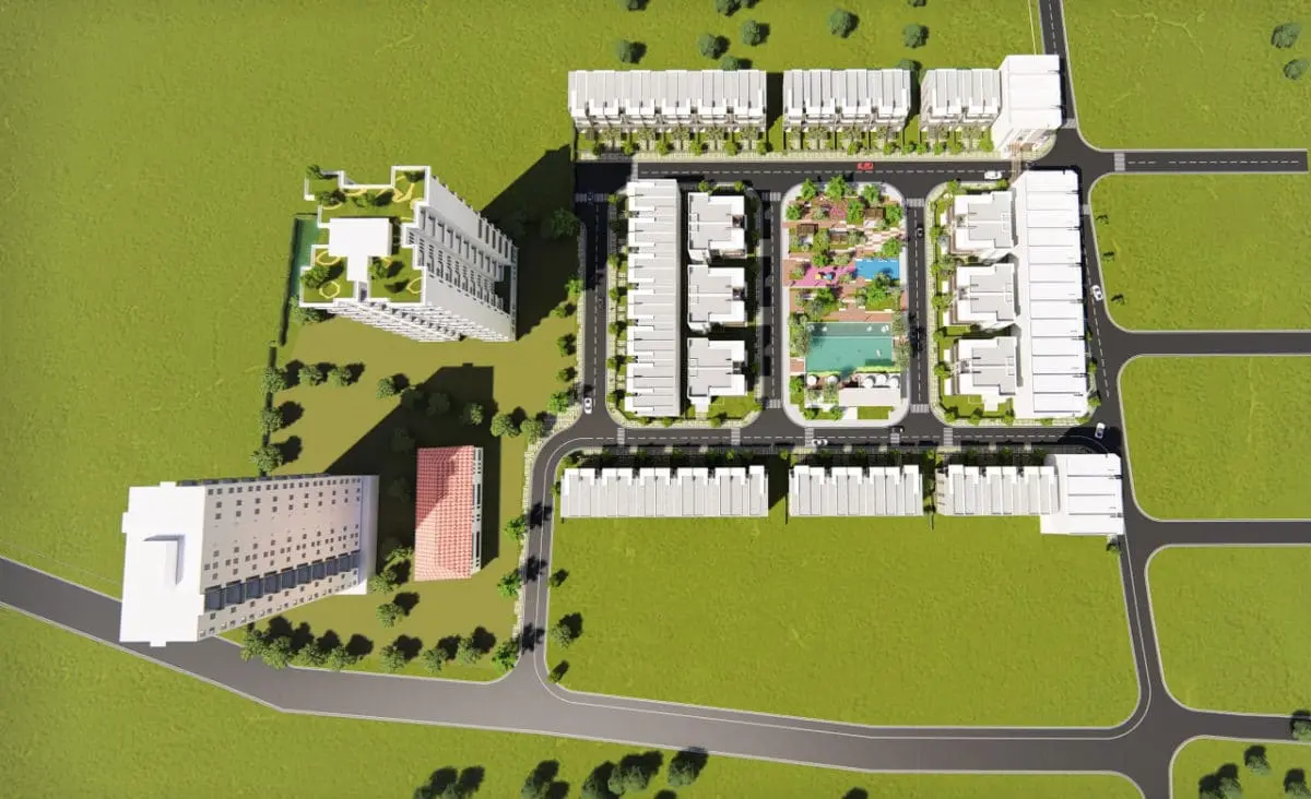 PAX RESIDENCE LONG THỚI NHÀ BÈ 1 Phối cảnh tổng thể Pax Residence theo phương án giới thiệu trước đây