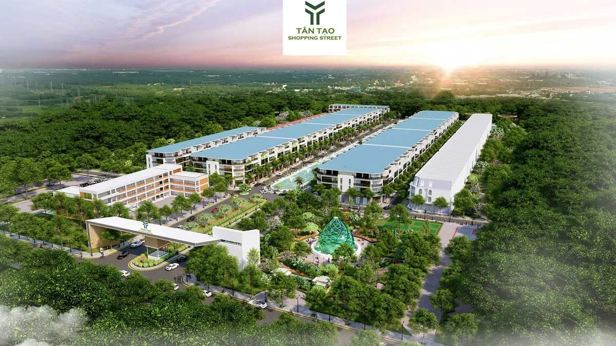Phối cảnh tổng thể Tân Tạo Shopping Street theo tên cũ